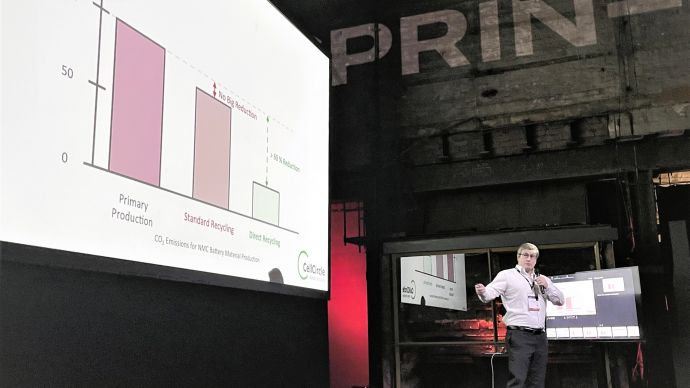 CellCircle-Präsentation bei Venture SPRIND Event (Bild: © CellCircle).
